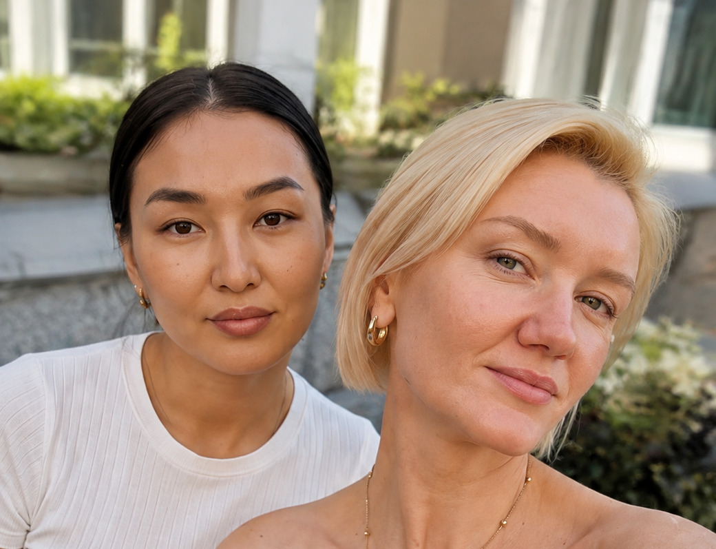 Two friends together in a photo